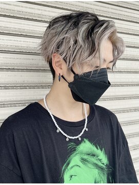 リンイチマルサン(Lin.103) メンズ×インナーカラーWhite + Black【山下泰世】