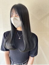 シー 立川(Si) 透けるダークグレー/ロングヘア/ブリーチ無しカラー