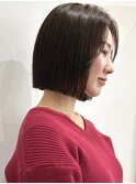 丸くならない切りっぱなしボブ 表参道美容院
