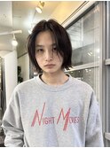 ■メンズボブウルフメンズミディアムメンズロングワックスなし