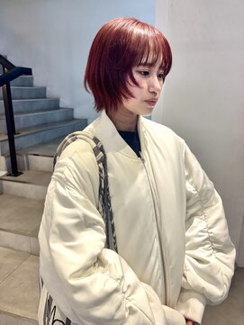 ゼスト パーク(ZEST PARK) ウルフボブ レイヤーボブ ワインレッド 学割U24 吉祥寺 《宮坂》