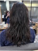 ドライパーマゆるめパーマウルフパーマミディアムパーマ銀座暗髪
