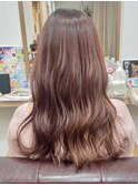 暖色カラー　ピンクブラウン