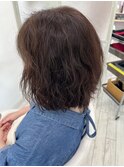 ゆるふわパーマボブ
