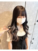 ガルボヘアー 心斎橋店(garbohair)&nbsp;大阪×地雷系×黒ベースシルバー×インナーカラー