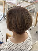 白髪ぼかしハイライトブリーチミルクティーベージュ