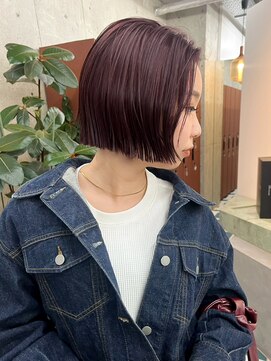 ミニボブ/ボブ/レイヤーカット/ダブルカラー/ブリーチ/栄h235