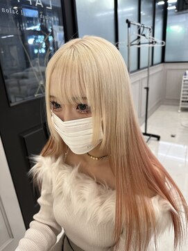 アイトーキョー 名古屋2nd(AI TOKYO) アンブレラカラー/ホワイト/ベージュ/ピンク/顔周り/[栄/矢場町]