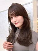 前髪/顔まわり小顔/大人レイヤー/レイヤーカット/丸顔/面長/銀座