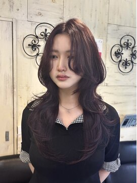 ヘアーアンドメイク シークタチカワ 立川店(Hair&Make Seek) 【澤飯】ブリーチなしダブルカラーでラベンダー×韓国レイヤー