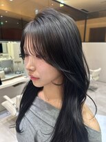 ケーツー エム 京都ラクエ(k-two emu)&nbsp;レイヤーカット*フェイスレイヤー*顔周り*黒髪*地毛風カラー