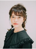 ルーズなねじり編み込みツインテール【相模大野】