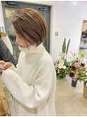 毛先重めに残したボブ