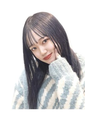 ラテ 伊勢崎(LATTE) 艶感カラーブルーブラック&艶感ストレート