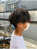 ツイストパーマ無造作パーマメンズマッシュ刈り上げツーブロック