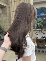 パークレーン アイス イヴェン(park lane ICI yeven)&nbsp;ブリーチなしダブルカラー シルバーベージュ グレージュ/momoka