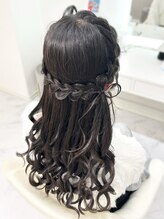 ヘアーメイクサロンアール(hair make salon R) 編み込みリボンヘア