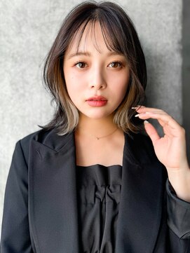 エインアンリー 表参道(AIN.ANLY.) 2アクセントカラーインナーカラーブルーアンブレカラー大人女子