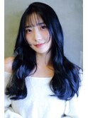 韓国風ゆるウェーブ × シースルーバング