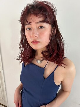 ダンボ(DUMBO) ブリーチなしダブルカラー　暖色カラー　チェリーレッド