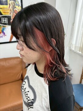 アルモ ヘア フア 東静岡(ALMO hair HUA) ALMO【ピンクブラウン】インナーカラー