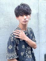 韓国マッシュウルフ緩めシャドウパーマルーズパーマ20代原宿
