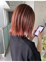 ガルボ ヘアー(garbo hair) レッドカラー暖色カラー艶髪