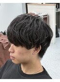 スペインカール/スパイキーショート/ブルーブラック/渋谷