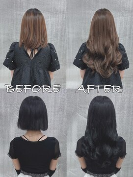 リップ 大阪本店(LIP) 【レミー100%最高級人毛/ロング】シールエクステ60枚