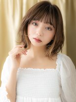 カバーヘア 上尾西口店(COVER HAIR)&nbsp;大人かわいいイヤリングカラー抜け感くびれボブY上尾20代30代