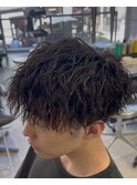 縦落ちツイスパ×マッシュ