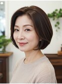 50-60代にオススメ★美形シルキーボブ