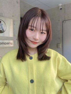 ガーデン 渋谷(GARDEN) ミディアム　レイヤー　ベージュ　シースルーバング