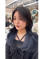 ロンドルピナス 小倉(Lond Lupinus) ミディアムヘア暗めカラー/デザインカラー/フェイスフレーミング