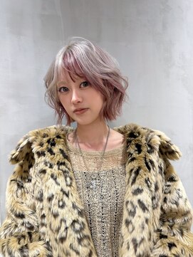 グロウ 渋谷(grow) グレージュ×ローズデザインカラー【かわい】