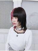黒ピンクのツートンカラー