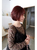 ウィット(wit)&nbsp;レイヤーボブ×ワインレッド