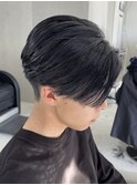 ブルーブラック　前下がりモードセンターパート