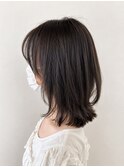 モーブブラウン映える外ハネレイヤーミディアム