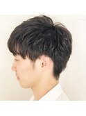 サイドパートショートクラウドマッシュ