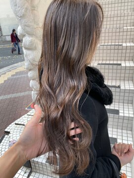 フロート 小阪店(float) 波ウェーブ_ココアブラウン,フリンジウェーブ