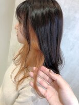 フィゼル あべのルシアス店(Aujua fizelle)&nbsp;インナーカラー×オレンジ＊増崎彩乃