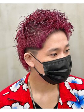 メンズヘアセンス 渋谷(MEN'S HAIR SENSE) 【SENSE original】デザイン刈り上げレッドショート