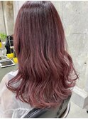 ロング×ビビットピンク