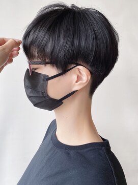 モリオフロムロンドン 原宿本店(morio from London) 【morio 原宿】大人黒髪ショート　刈り上げ　マッシュ