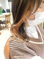 アルクバイネオリーブ 荻窪店(arc by neolive) ココアベージュ×イヤリングカラーオレンジ♪