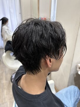 エルデ ナインズ ヘアー スタンド 川口店(elde 9's HAIR STAND) 韓国風センターパートマッシュパーマ