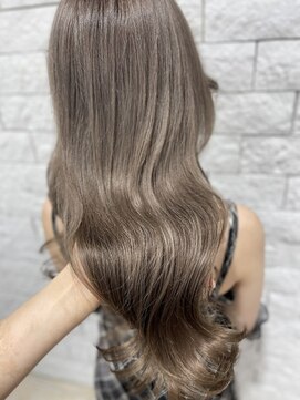 バイオレット 横浜店(Violet) 外国人風ブリーチ無しダブルカラーハイトーン透明感グレージュ