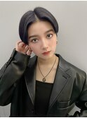 ★ハンサムショートアッシュブラックセンターパート 門口直詳