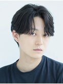 毛流れフェザーセンターパート